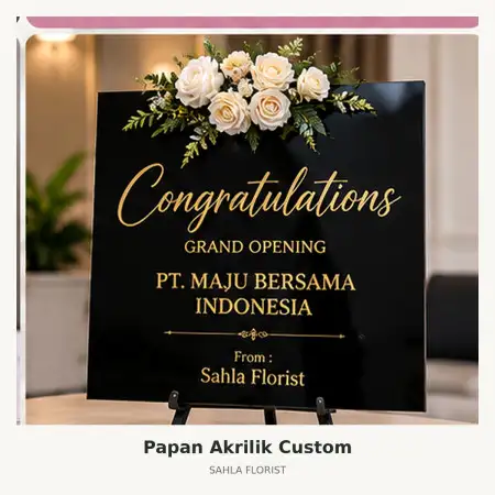 Papan Bunga Akrilik Pontianak Barat